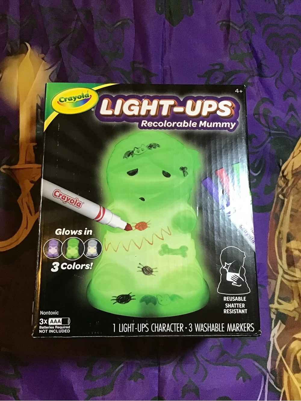 Crayola light up recolorable mummy halloween -NEW